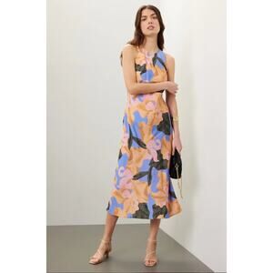 Untitled in Motion Atlantis Dress Maxi Bias Cut High Neck Sz XXL